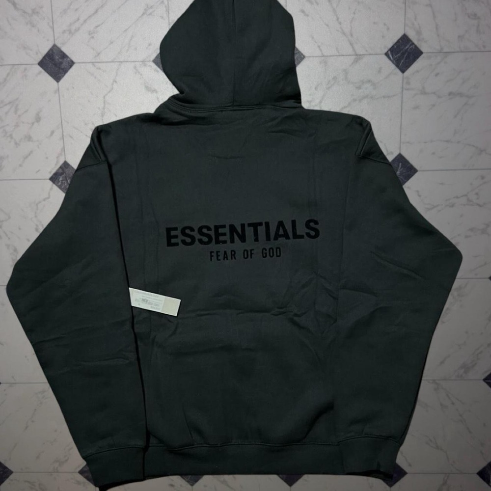 Fear of God Essentials Stretch Limo/Black S Hoodie NWT - Picture 2 of 4